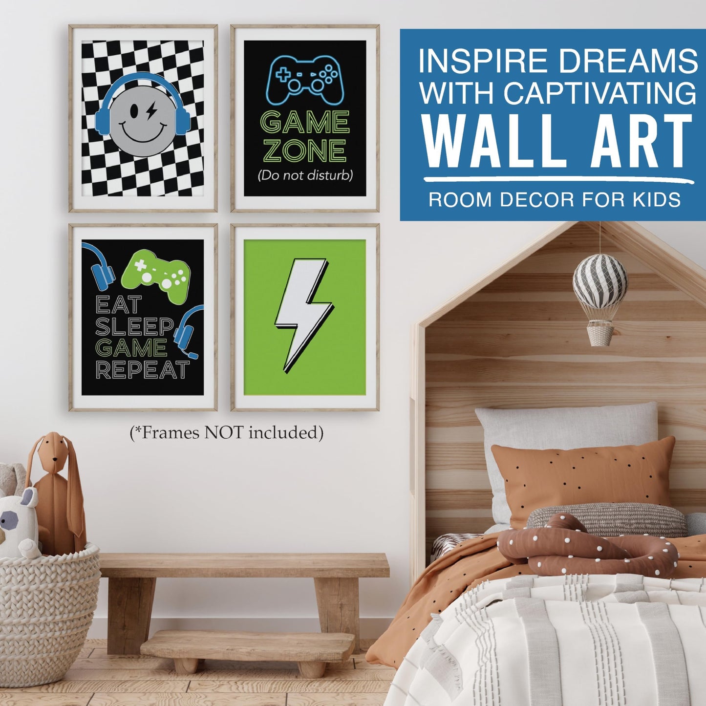 Gaming 2 Children's Wall Art | Set of 6 | Home Decor