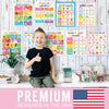 Colorful Phonics & Vowel Posters | Set of 9 | Educational Posters