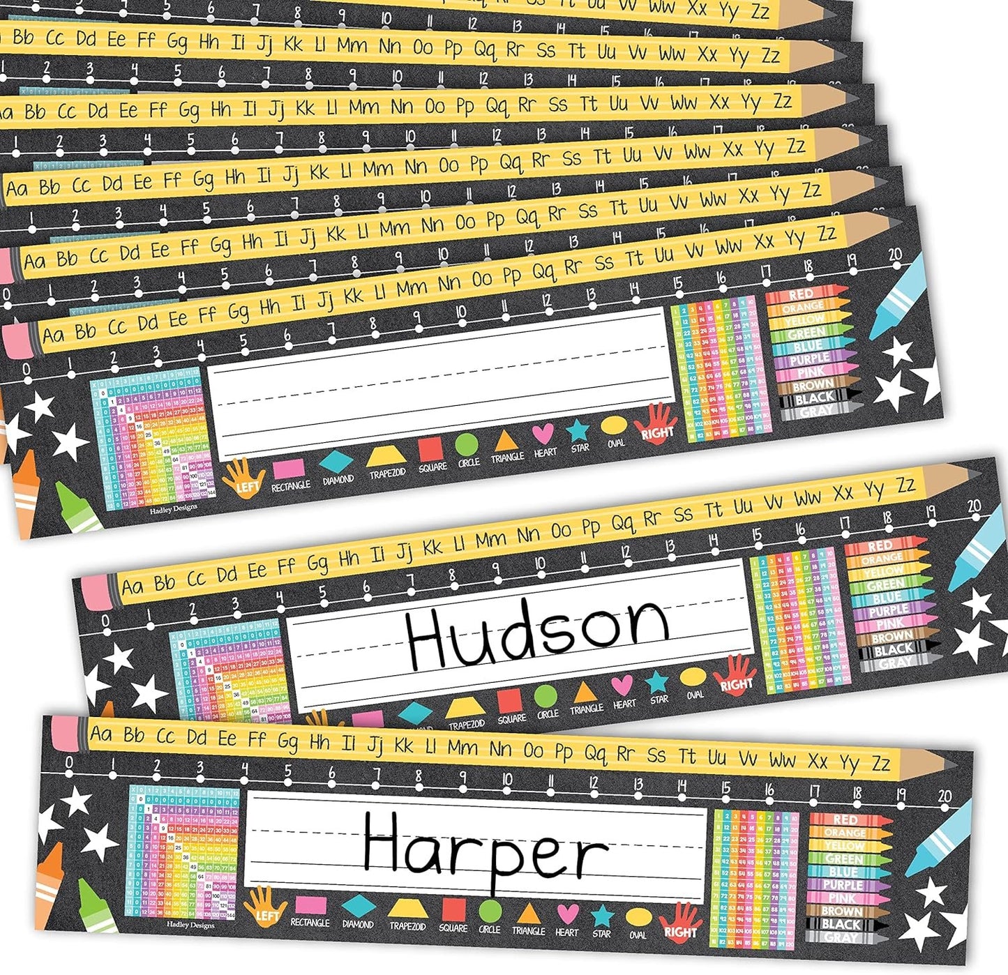 Classroom Name Plates | Set of 25 | Classroom Supplies