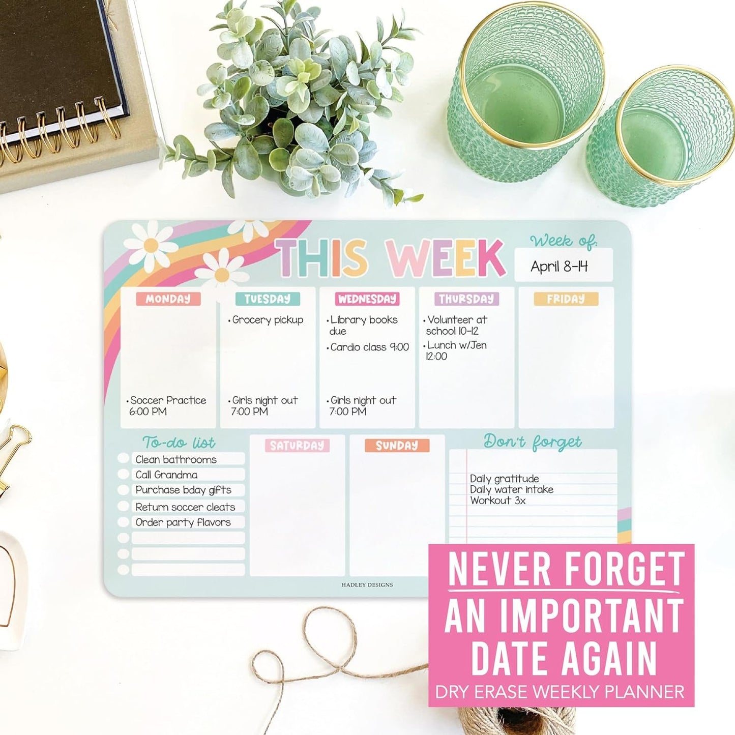 Retro Fridge Weekly Calendar | Magnetic & Dry Erase | Calendars & Planners