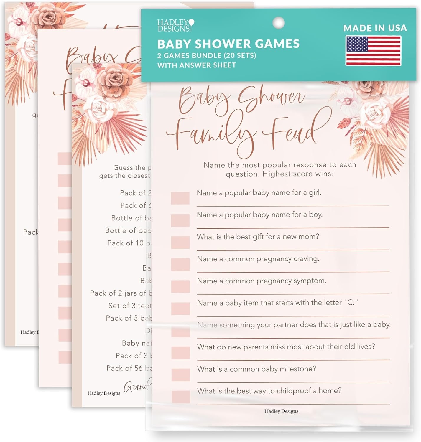 20 Boho Baby Shower Games For Girl - Hilarious Baby Shower Games Girl, The Price Is Right Baby Shower Game Cards, Baby Games For Baby Shower Family Feud Game, Baby Girl Baby Shower Games Funny