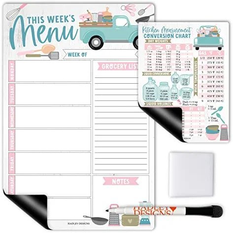 Truck Magnetic Meal Planner | Weekly | Calendar & Planners