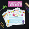 Confetti Certificate of Achievement | Set of 25 | Awards