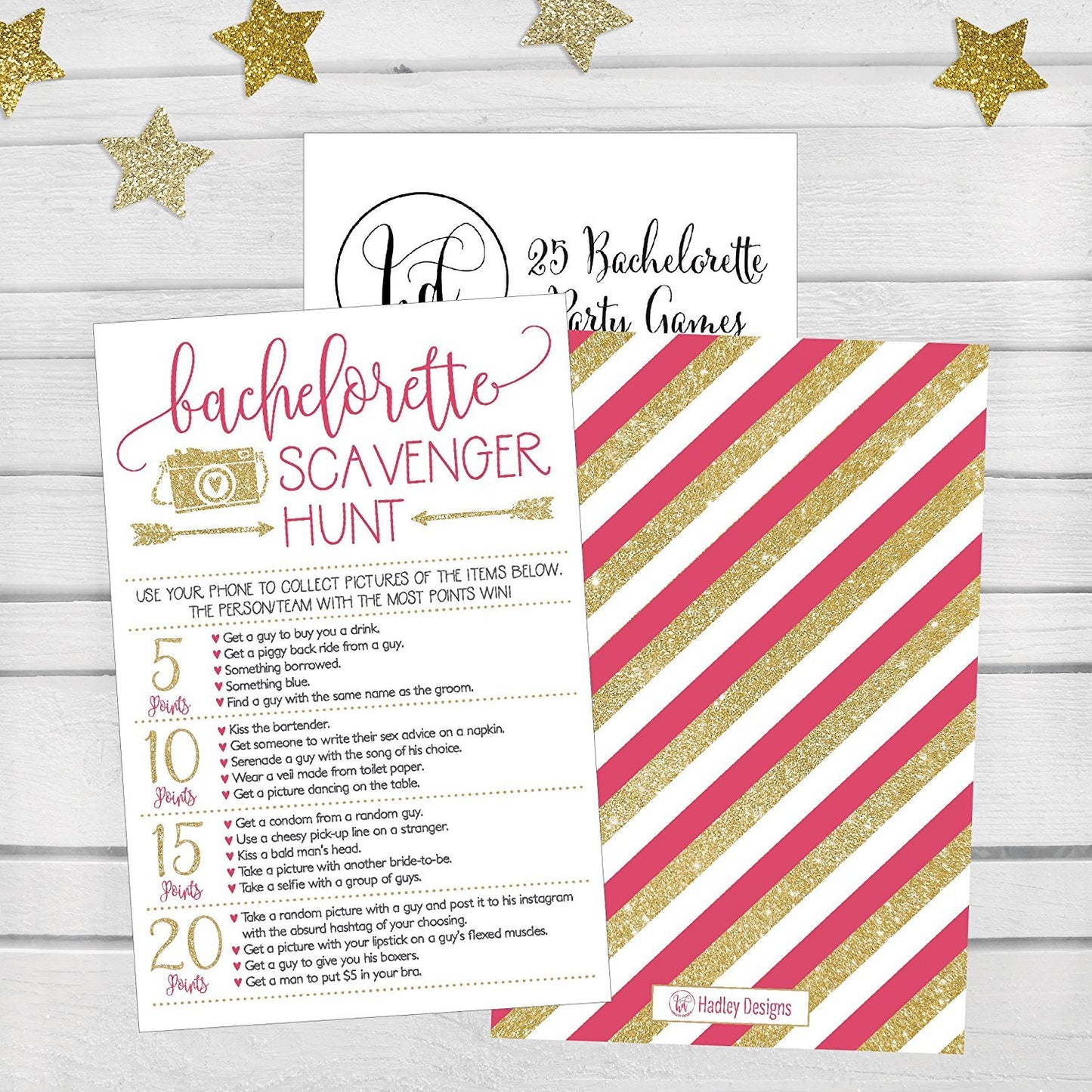 Bachelorette Scavenger Hunt | Set of 25 | Bridal Shower Games