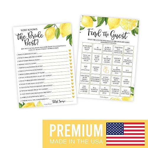 Who Knows The Bride Best | Find The Guest | Set of 20 | Bridal Shower Games