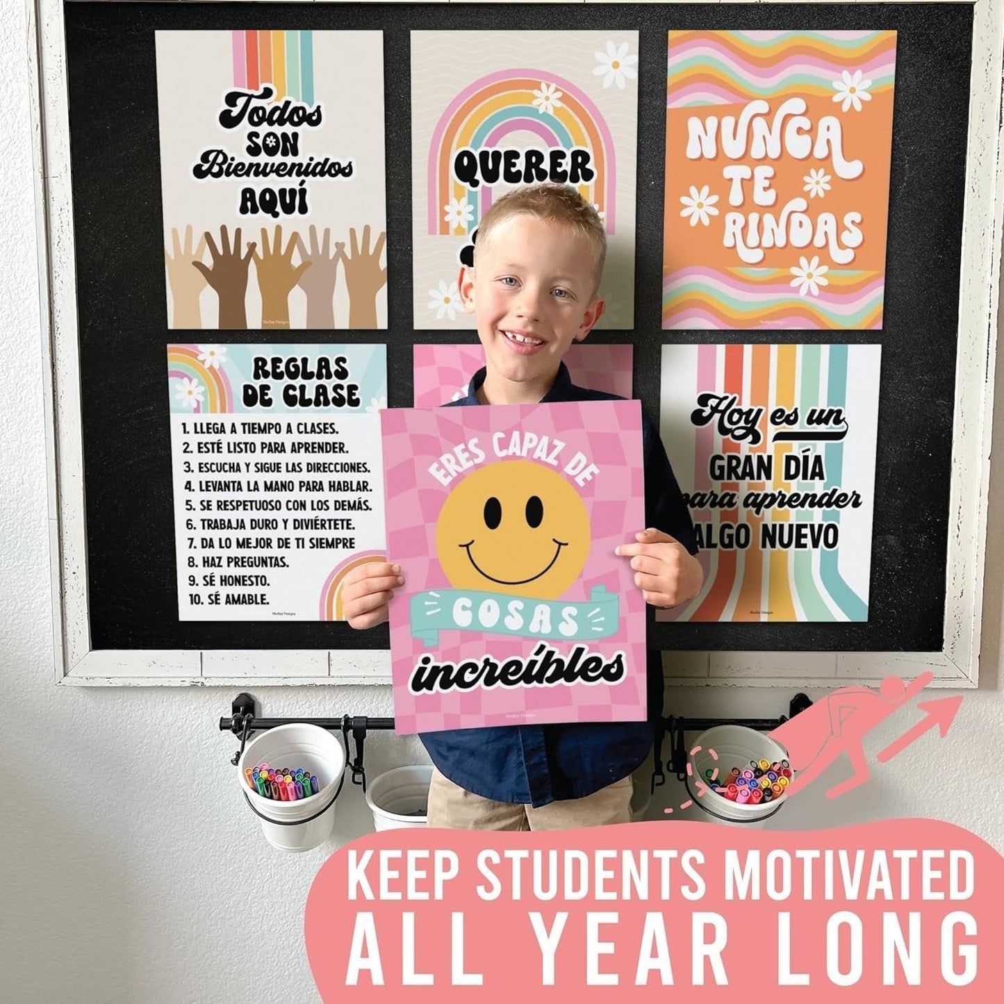 Spanish Motivational Posters | Set of 6 | Spanish Classroom Supplies