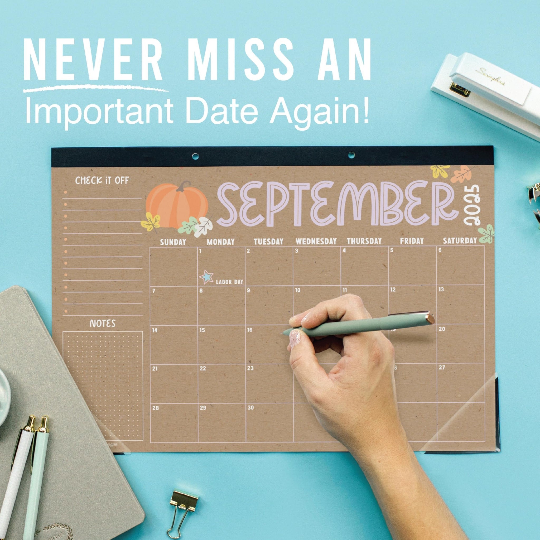 Doodle Kraft Large Desk Calendar | 18-Month | 2025-2026 | Calendars & Planners - SAMPLE