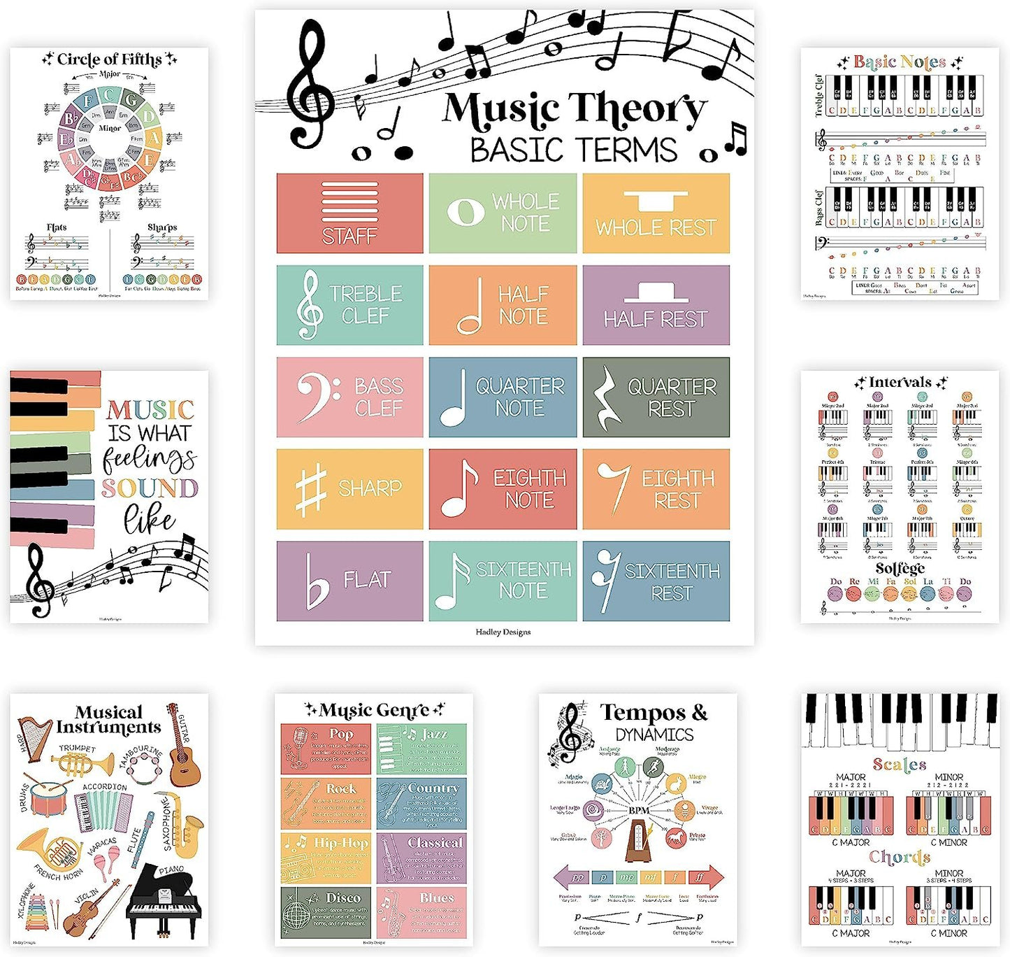 Music Posters | Set of 9 | Music Classroom