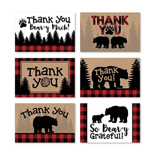 Bear Folded Thank You Cards | Set of 24 | Baby Shower