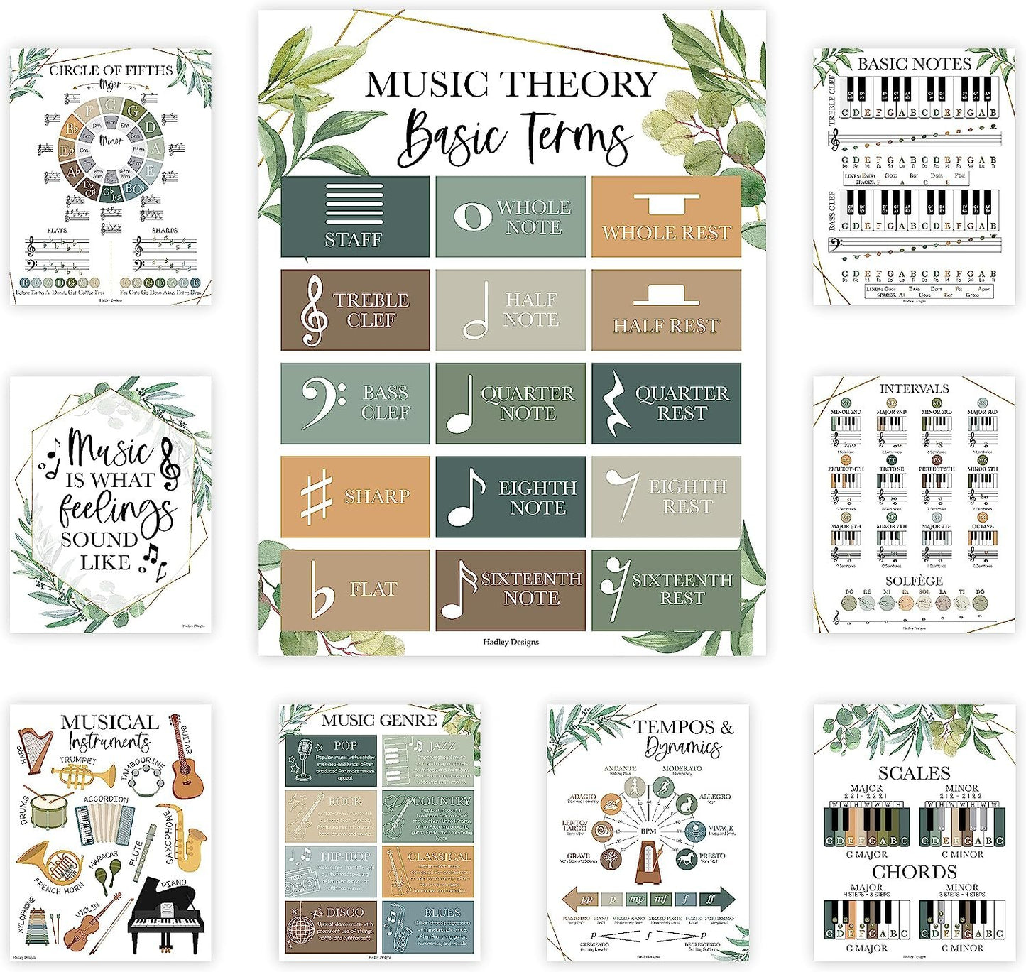 Music Posters | Set of 9 | Music Classroom