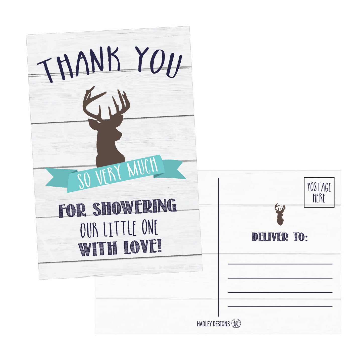Baby Shower Thank You Postcards | Set of 50 | Greeting Cards