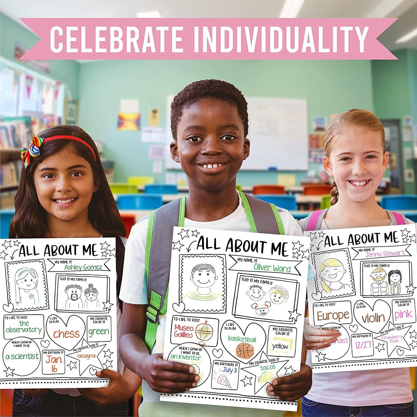 All About Me Posters | Set of 20 | Educational Posters