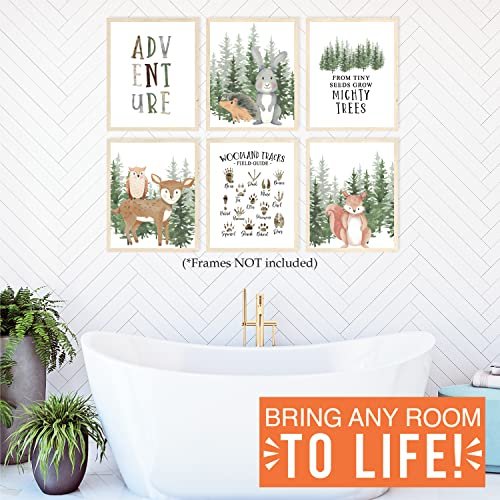 Woodland Children's Wall Art | Set of 6 | Nursery Decor