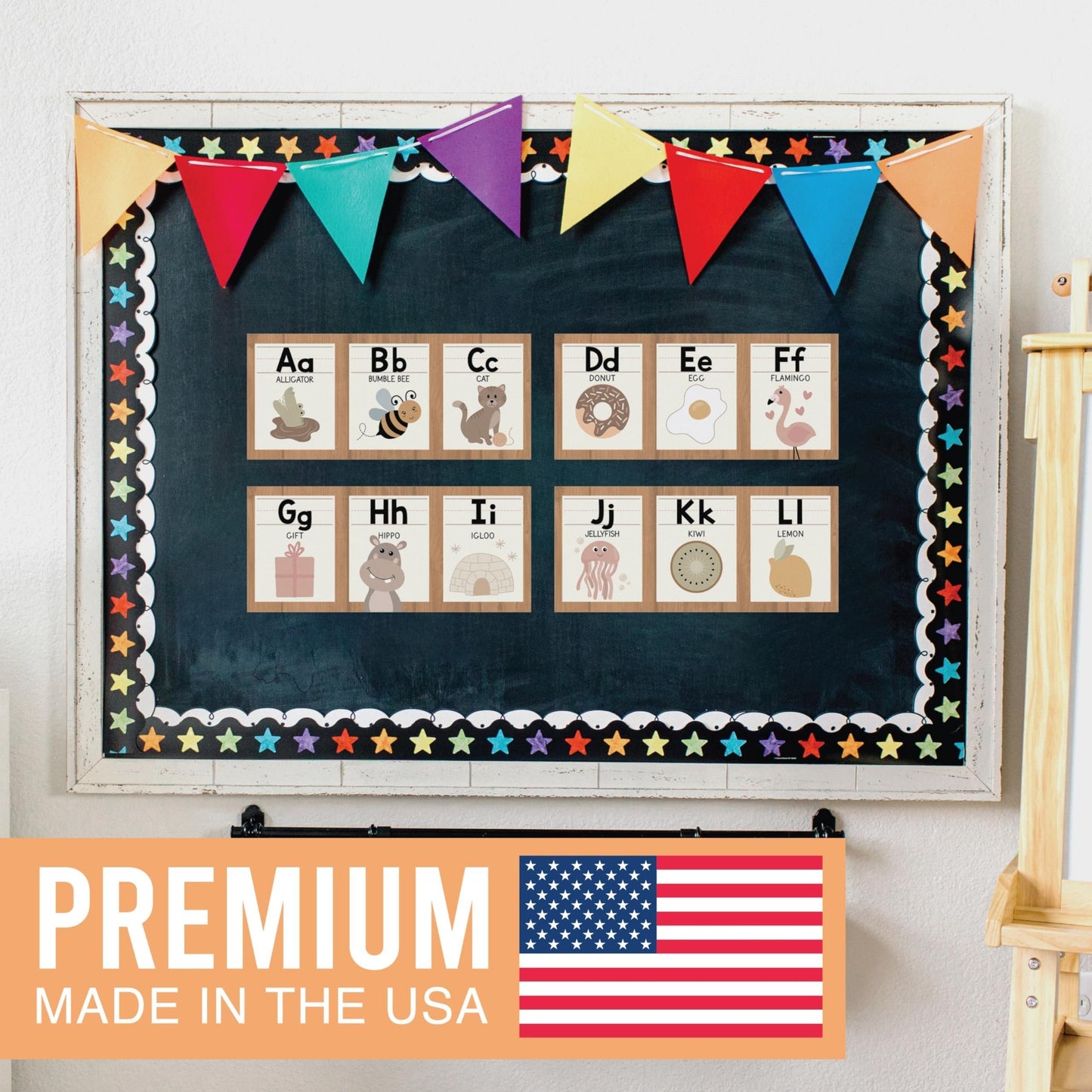 Neutral Alphabet Bulletin Board Set | Classroom Supplies | Educational Decor