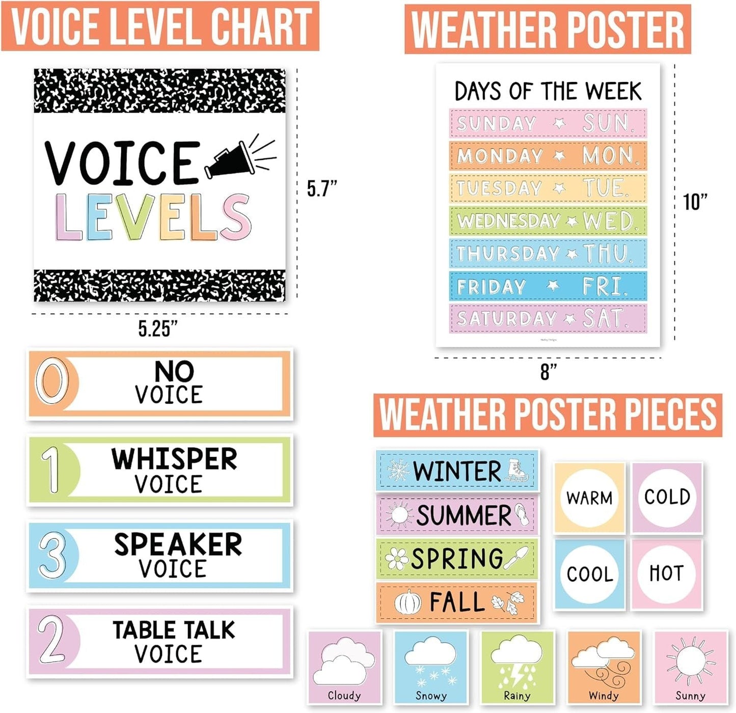 Composition Notebook Classroom Calendar | Bulletin Board | Classroom Supplies