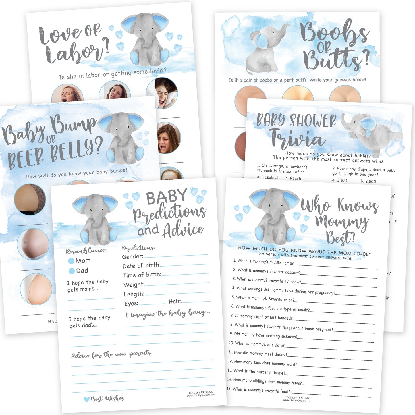 Giant Party Game Bundle | Set of 75 | Baby Shower Games