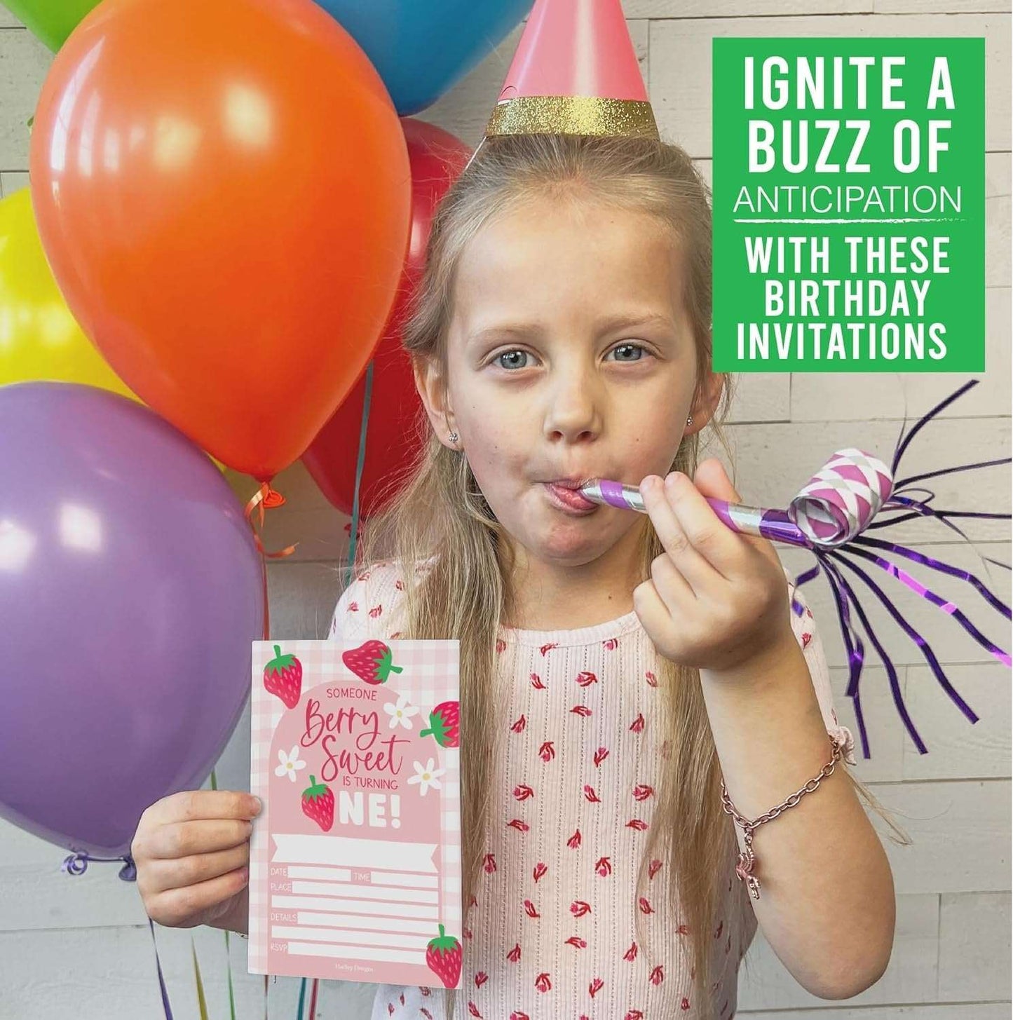 15 Berry First Birthday Invitations Girl - Berry First Birthday Party Invitations For Girls, Strawberry Invitations For Birthday Party Invitation Girl, Invitation Cards, Kids Birthday Invitations