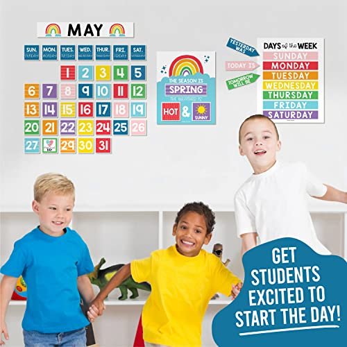 Rainbow Classroom Calendar | Bulletin Board | Classroom Supplies