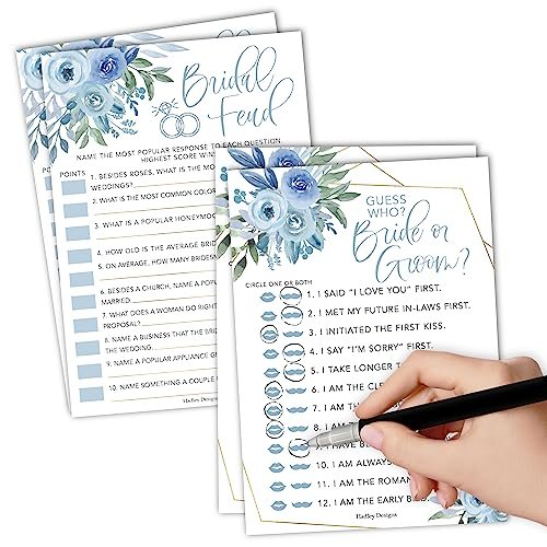 He Said She Said, Bride or Groom Bridal Shower Games | Set of 20 | Wedding Supplies