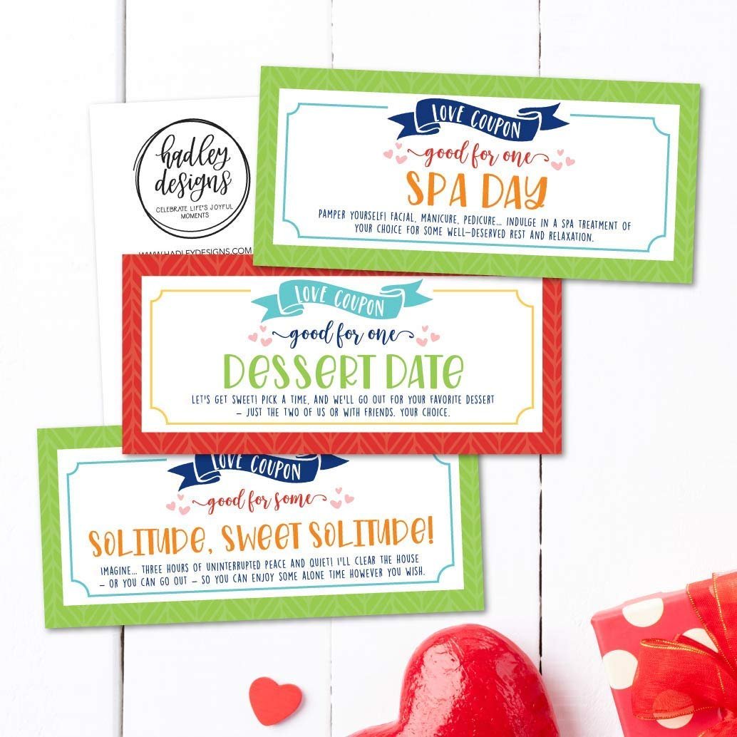 Colorful Love Coupons | Set of 15 | Romantic Gifts