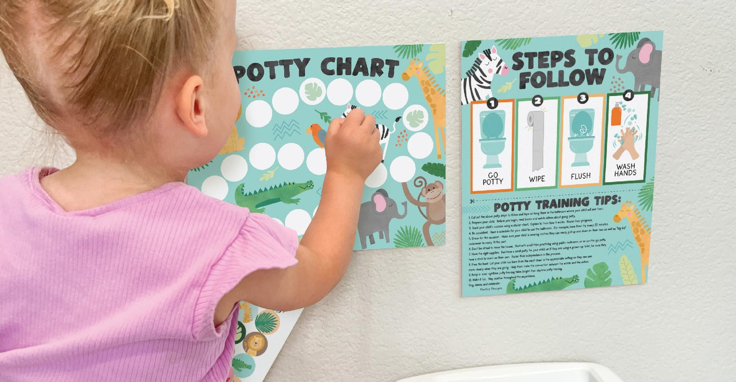 Safari Potty Training Chart | Sticker Charts | Early Education