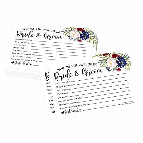 Wedding Advice Cards | Set of 50 | Wedding Supplies