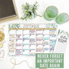 Geo Greenery Magnetic Calendar | Dry-Erase | Calendars & Planners