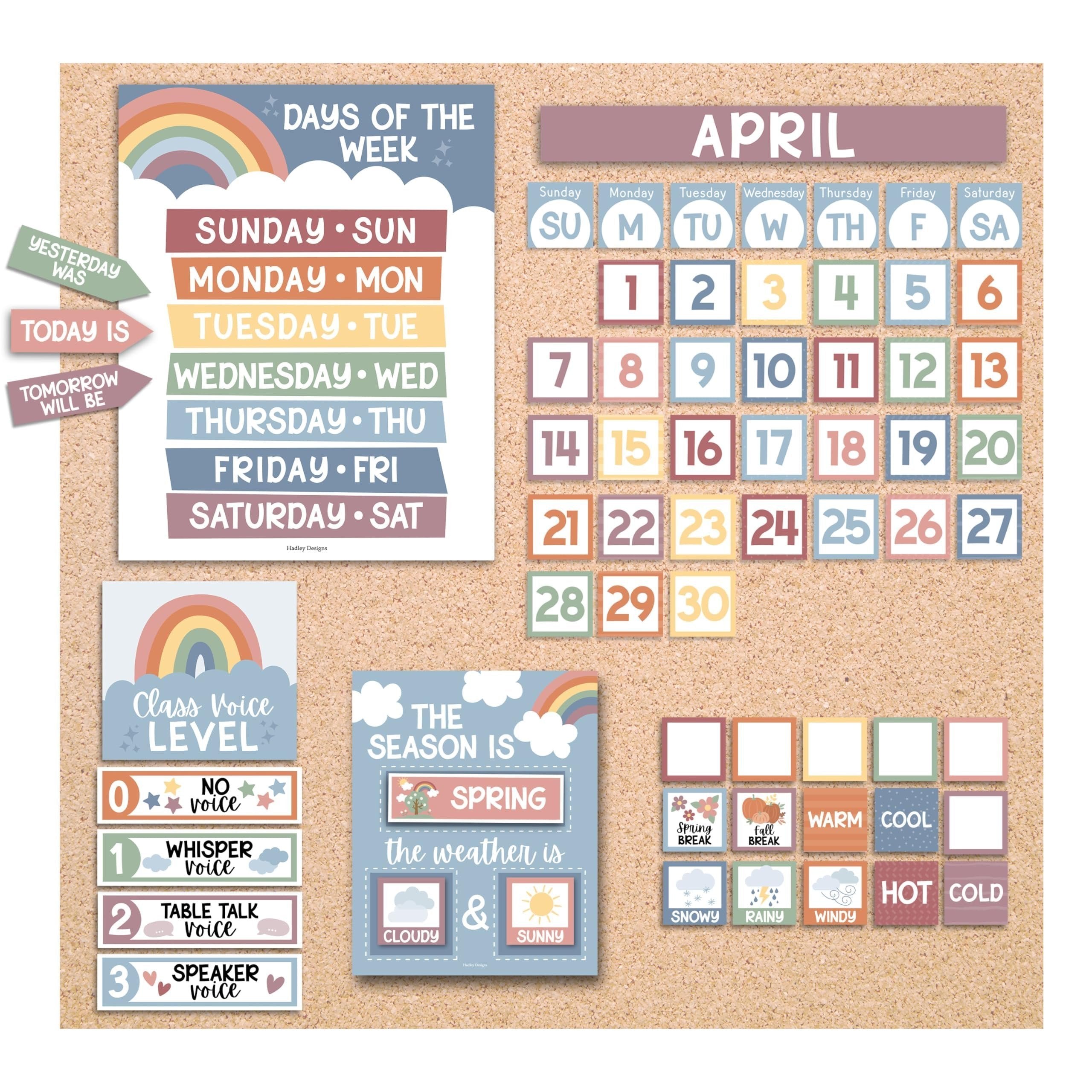 Classroom Calendar | Bulletin Board | Classroom Supplies