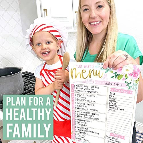 Blush Floral Magnetic Meal Planner | Weekly | Calendar & Planners