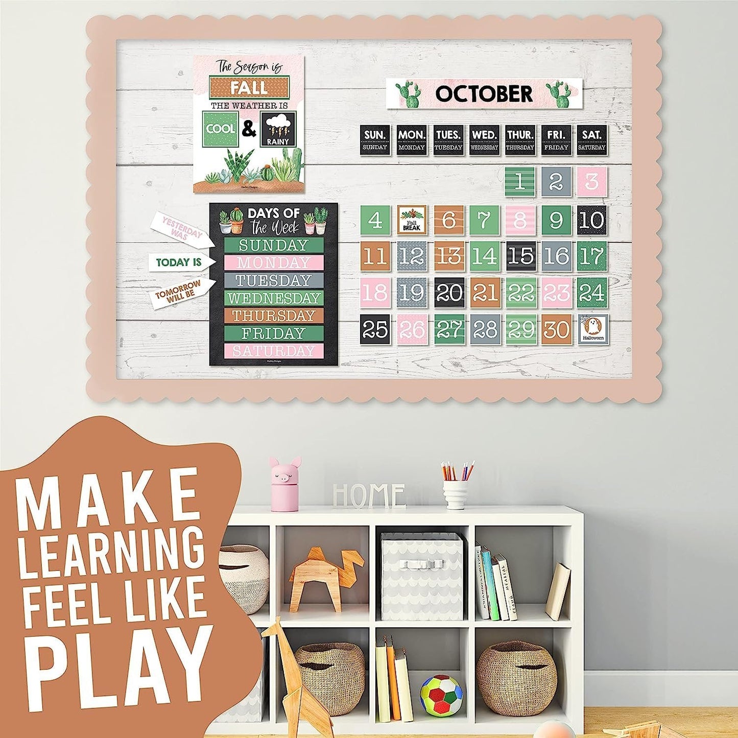 Cactus Classroom Calendar | Bulletin Board | Classroom Supplies