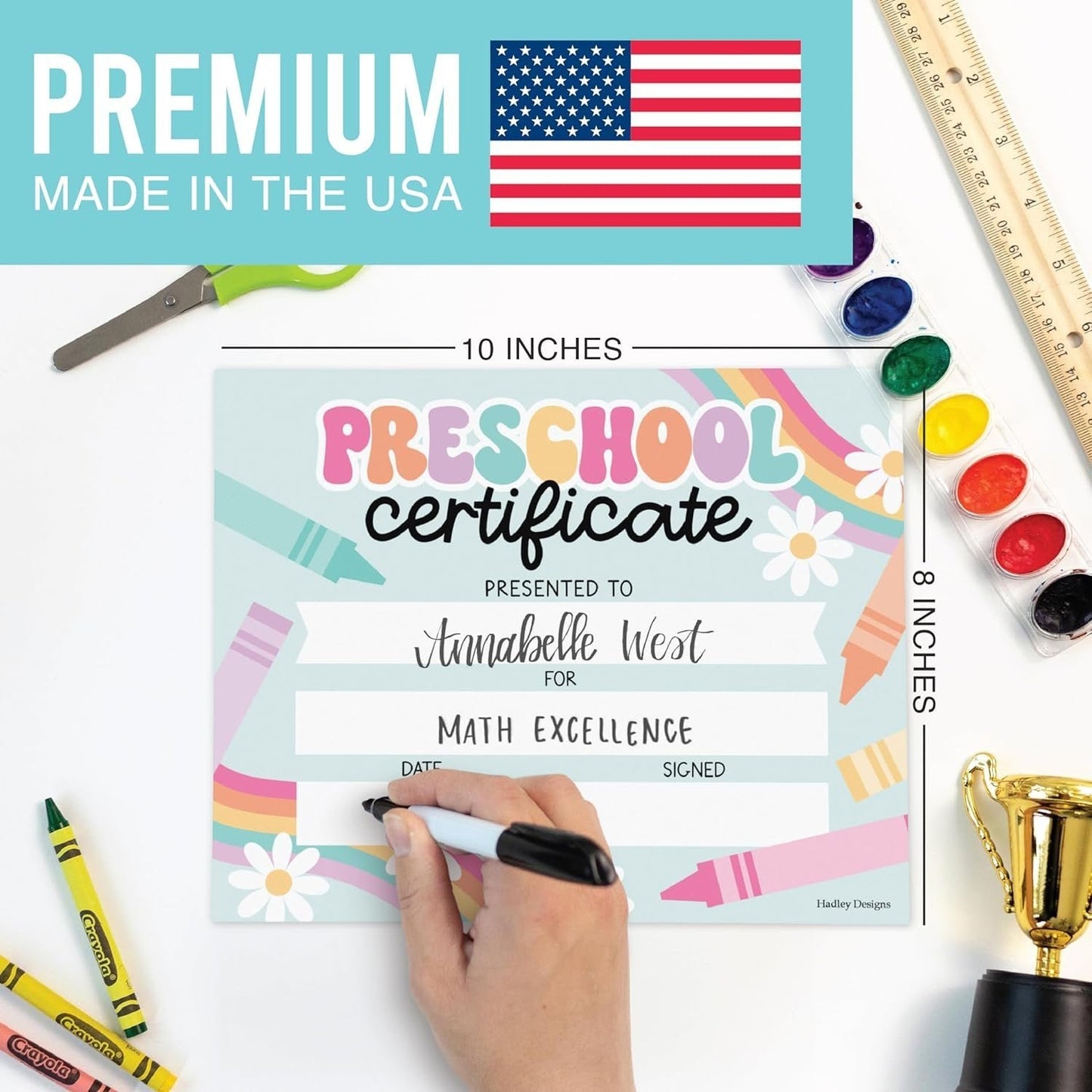 Retro PreK Certificate of Achievement | Set of 25 | Awards