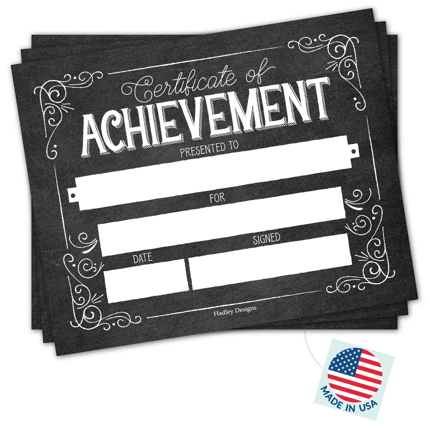 Kids & Adults Certificate of Achievement | Set of 25 | Trophies & Awards