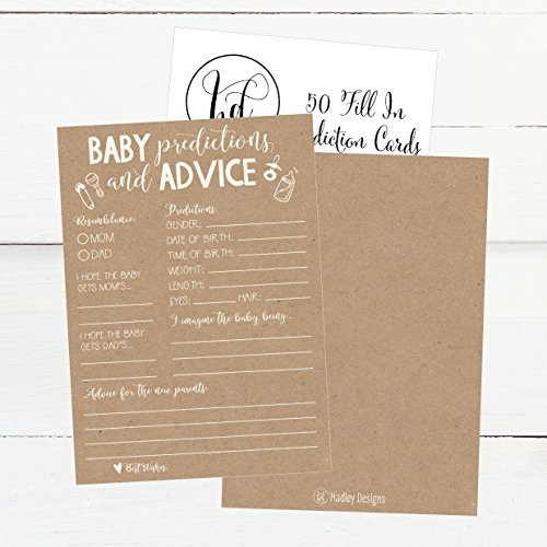 Baby Advice & Prediction Games | Set of 50 | Baby Shower Games