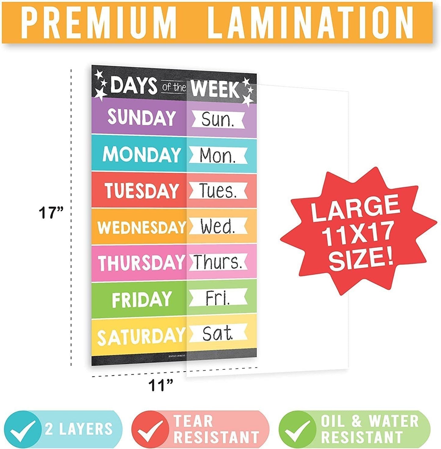 ABC, Days, Months, & Weather Prek Posters | Set of 4 | Educational Posters