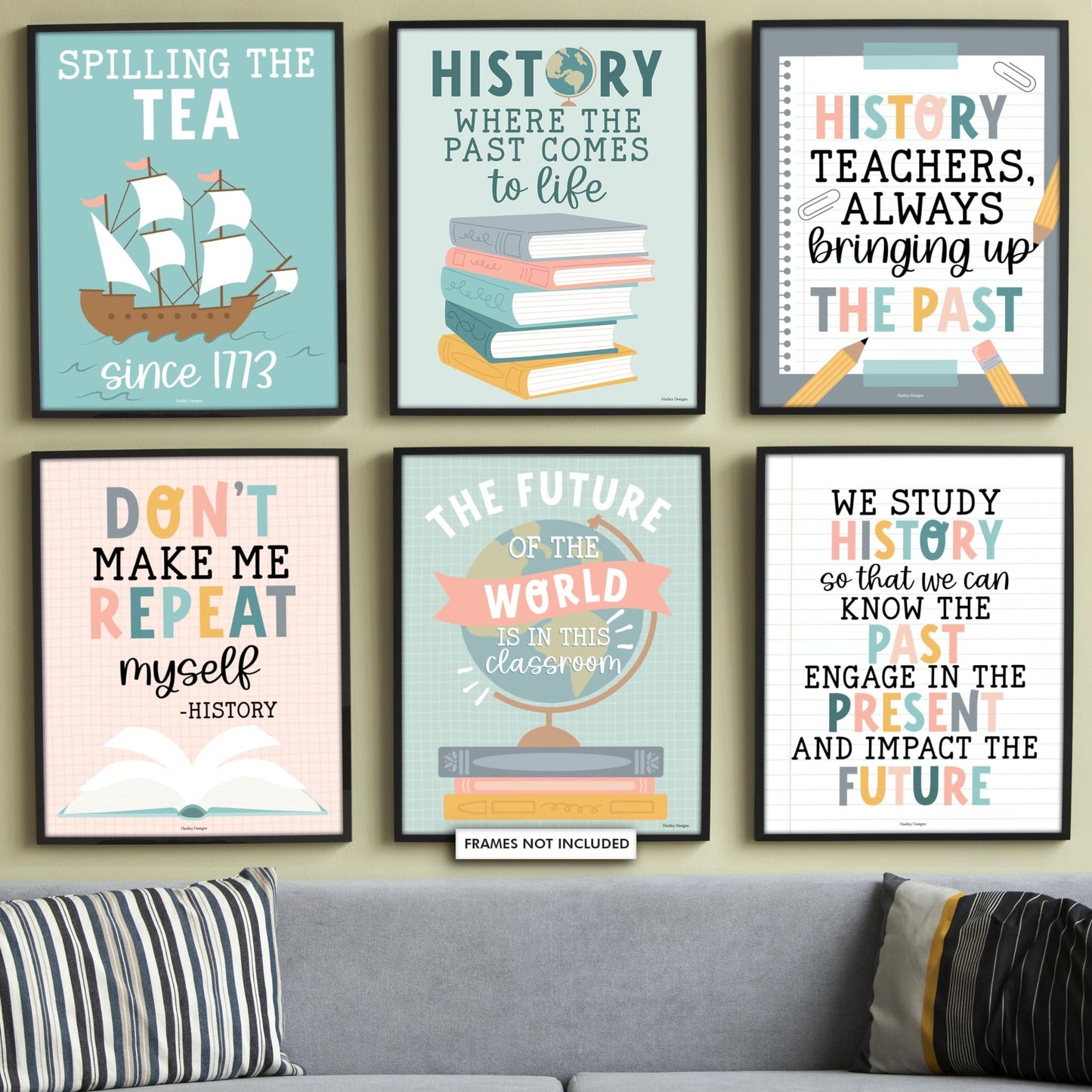 Boho Muted History Motivational Posters | Set of 6 | Educational Posters