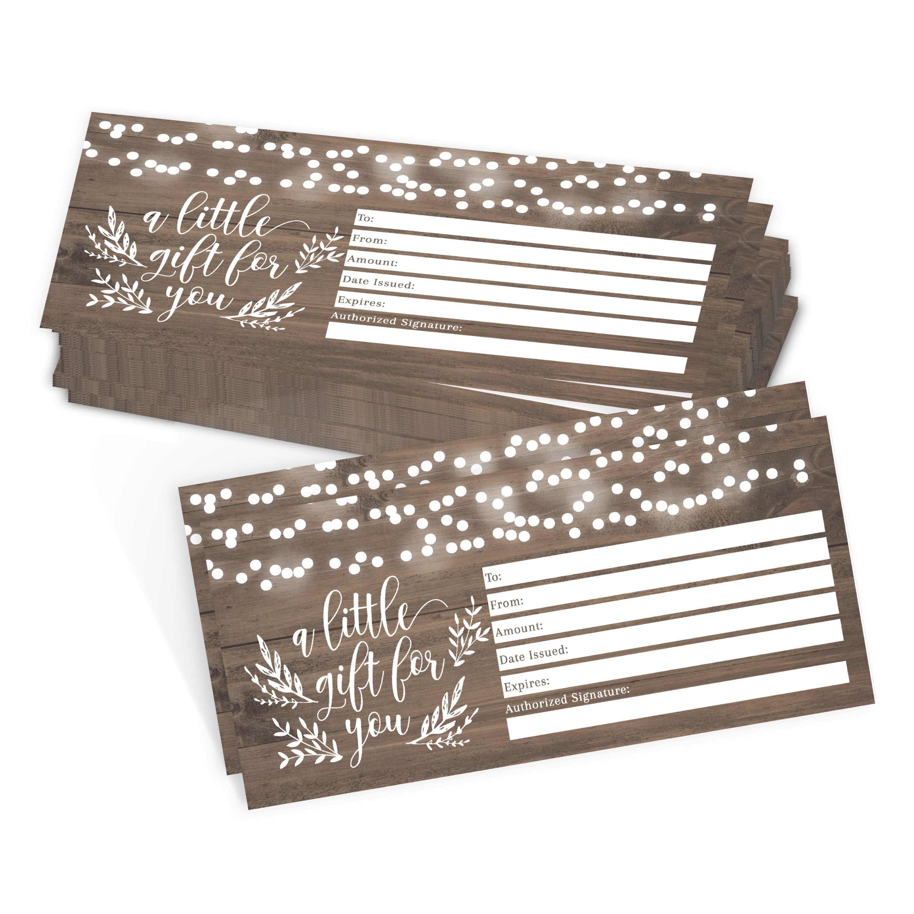 Blank Gift Certificates | Set of 25 | Business & Office Supplies