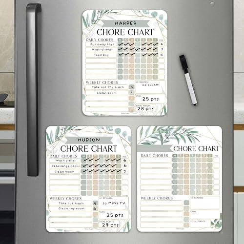 Chore Charts | Set of 3 | Multiple Kids - SAMPLE