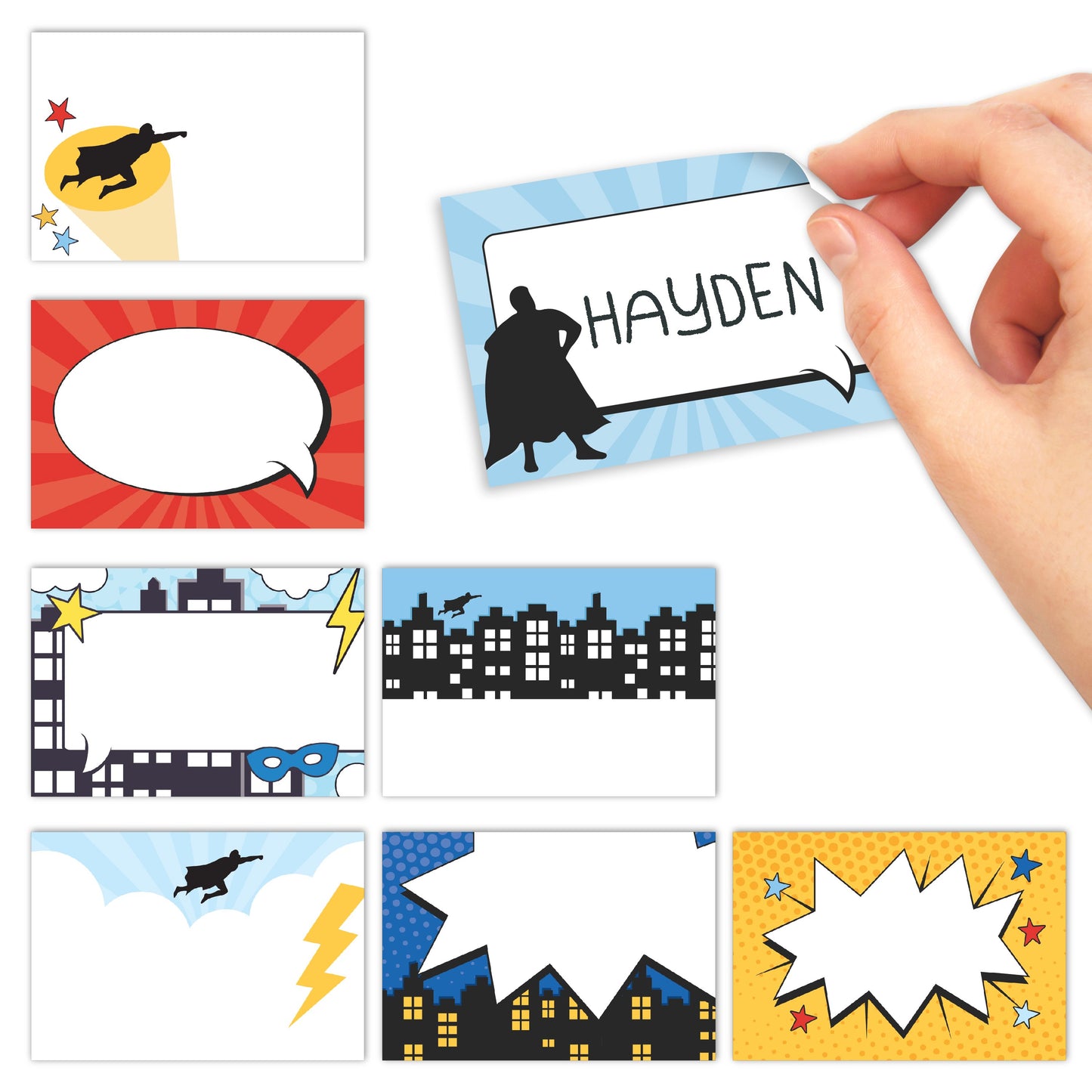 Name Tag Stickers | Set of 56 | Classroom Supplies
