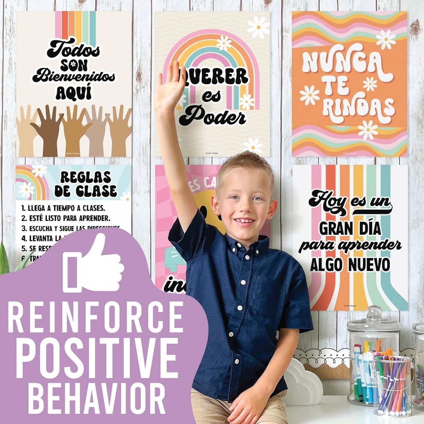 Spanish Motivational Posters | Set of 6 | Spanish Classroom Supplies