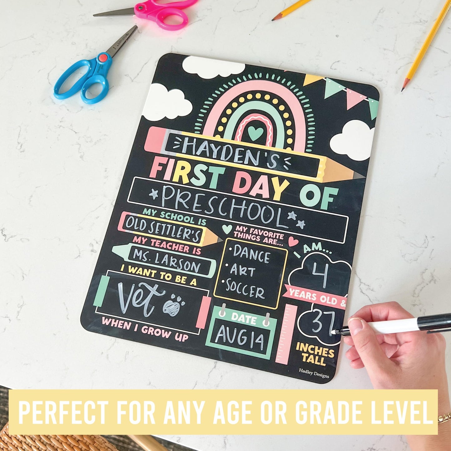 First Day of School Boards | Dry Erase | School Supplies