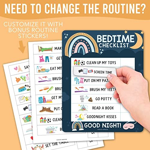 Boho Rainbow Day & Night Routine Charts | Daily Schedule | Educational Charts