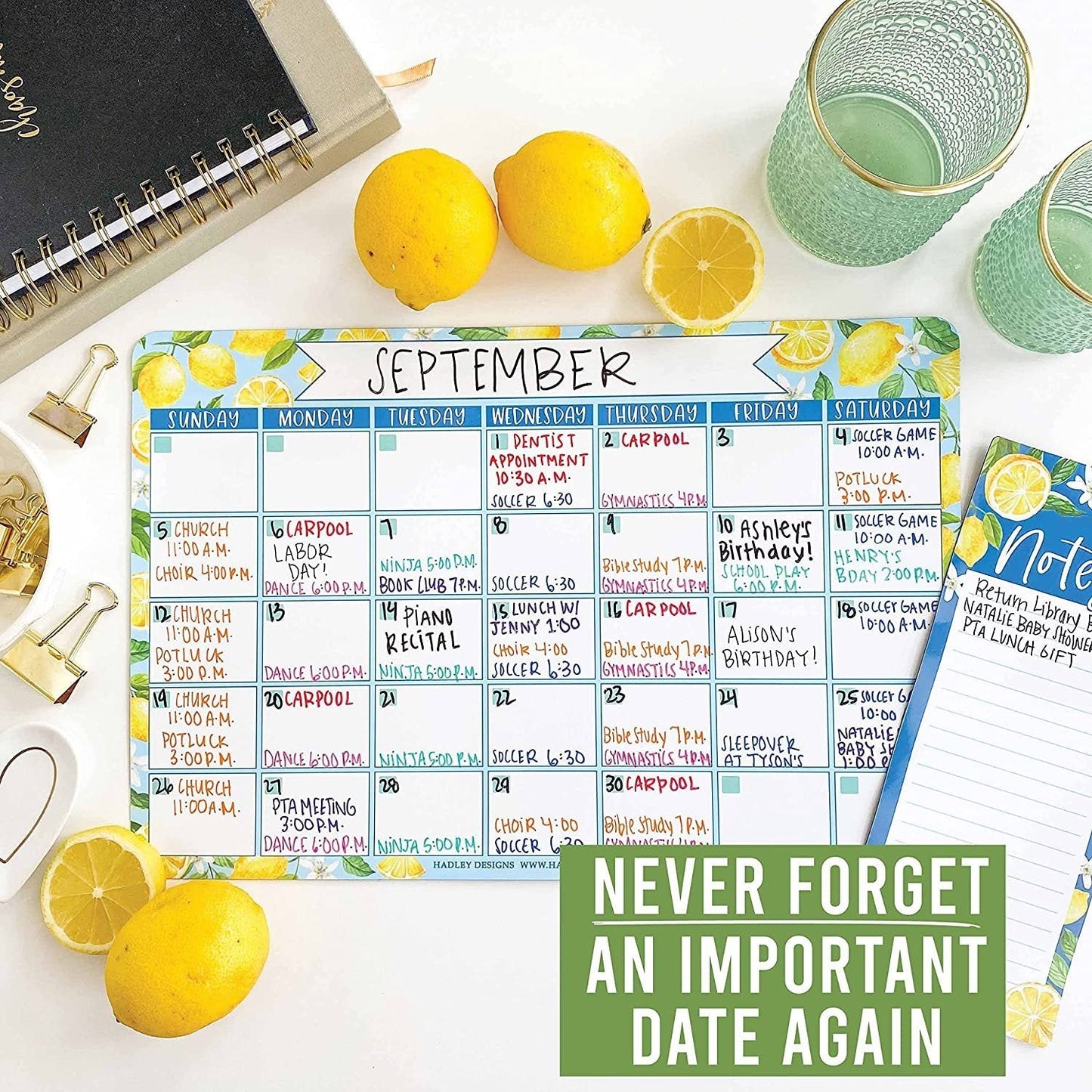 Lemon Magnetic Calendar | Dry-Erase | Calendars & Planners