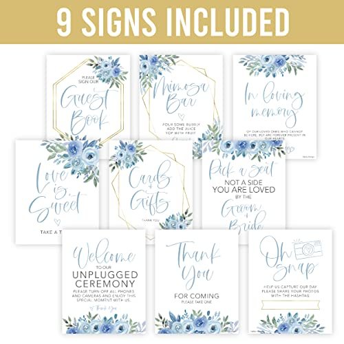 Wedding Signs & Decor | Set of 9 | Wedding Supplies