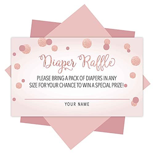Diaper Raffle Cards | Set of 25 | Baby Shower Supplies