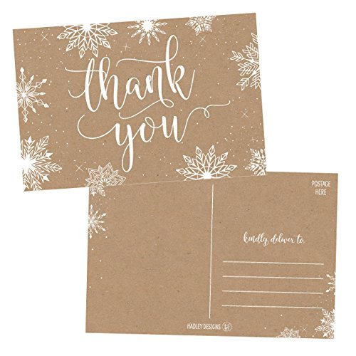 Winter Thank You Postcards