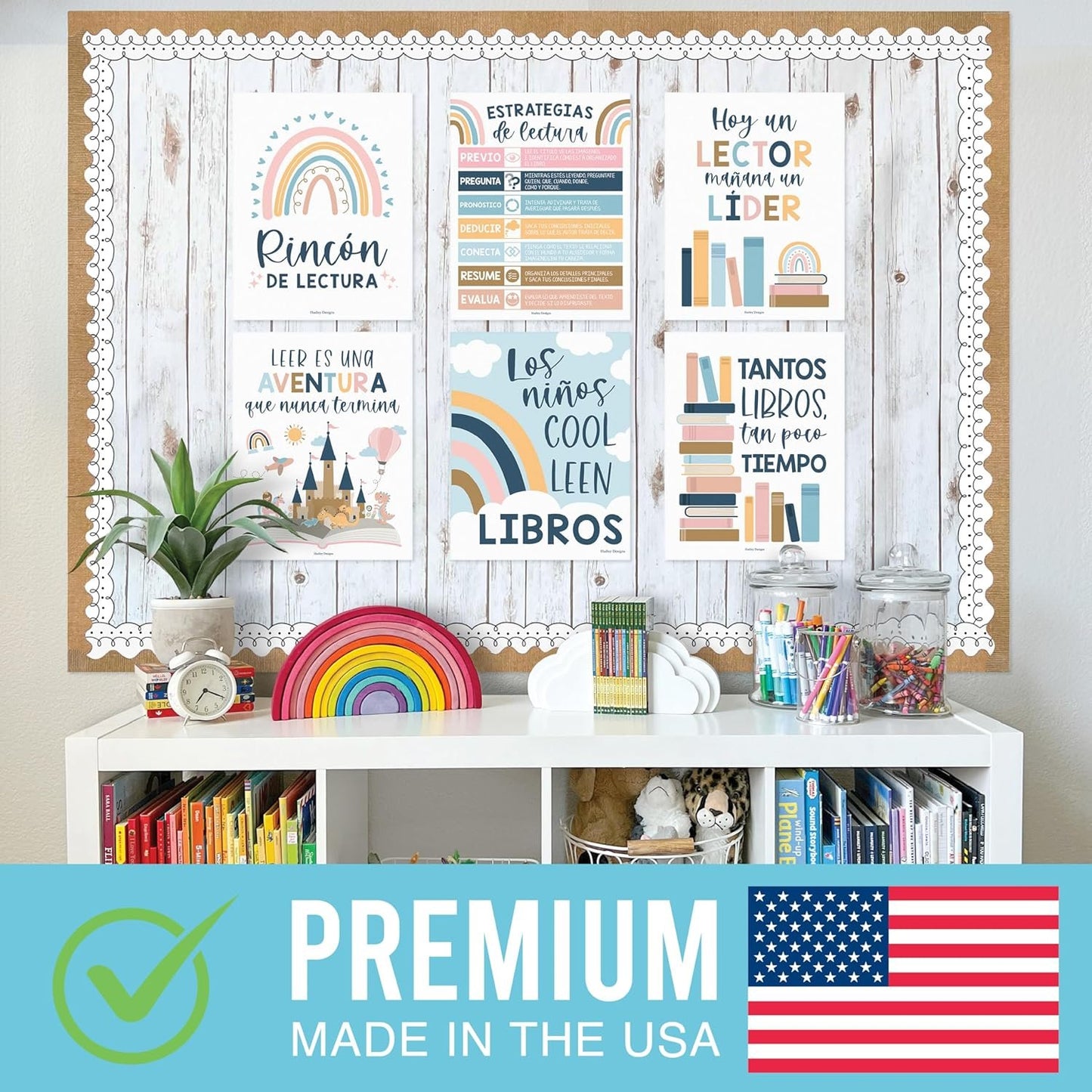 6 Boho Spanish Classroom Decorations High School - Spanish Classroom Posters Elementary, Decoracion De Area Para Salon De Lectura Posters, Rincon De Lectura Decoracion Para Salon De Clases En Español