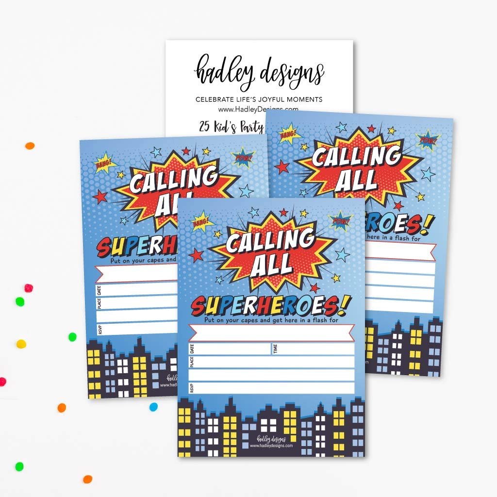 Boys Birthday Invitations | Set of 25 | Kid's Party