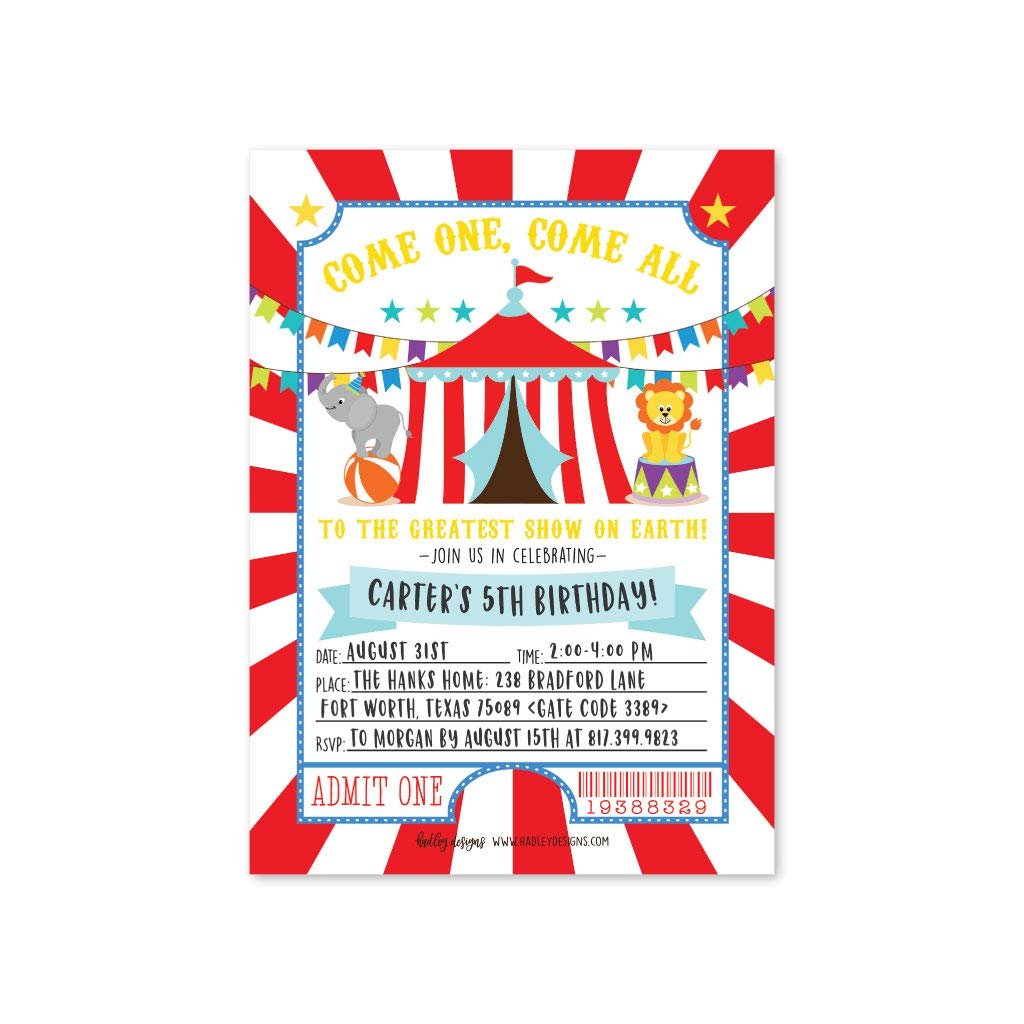 Gender Neutral Birthday Invitations | Set of 25 | Kid's Party