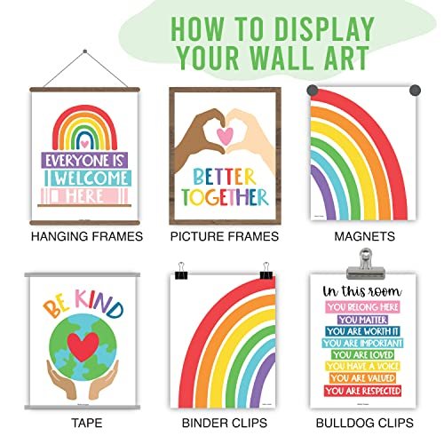 Colorful Rainbow Diversity Posters | Set of 6 | Educational Posters