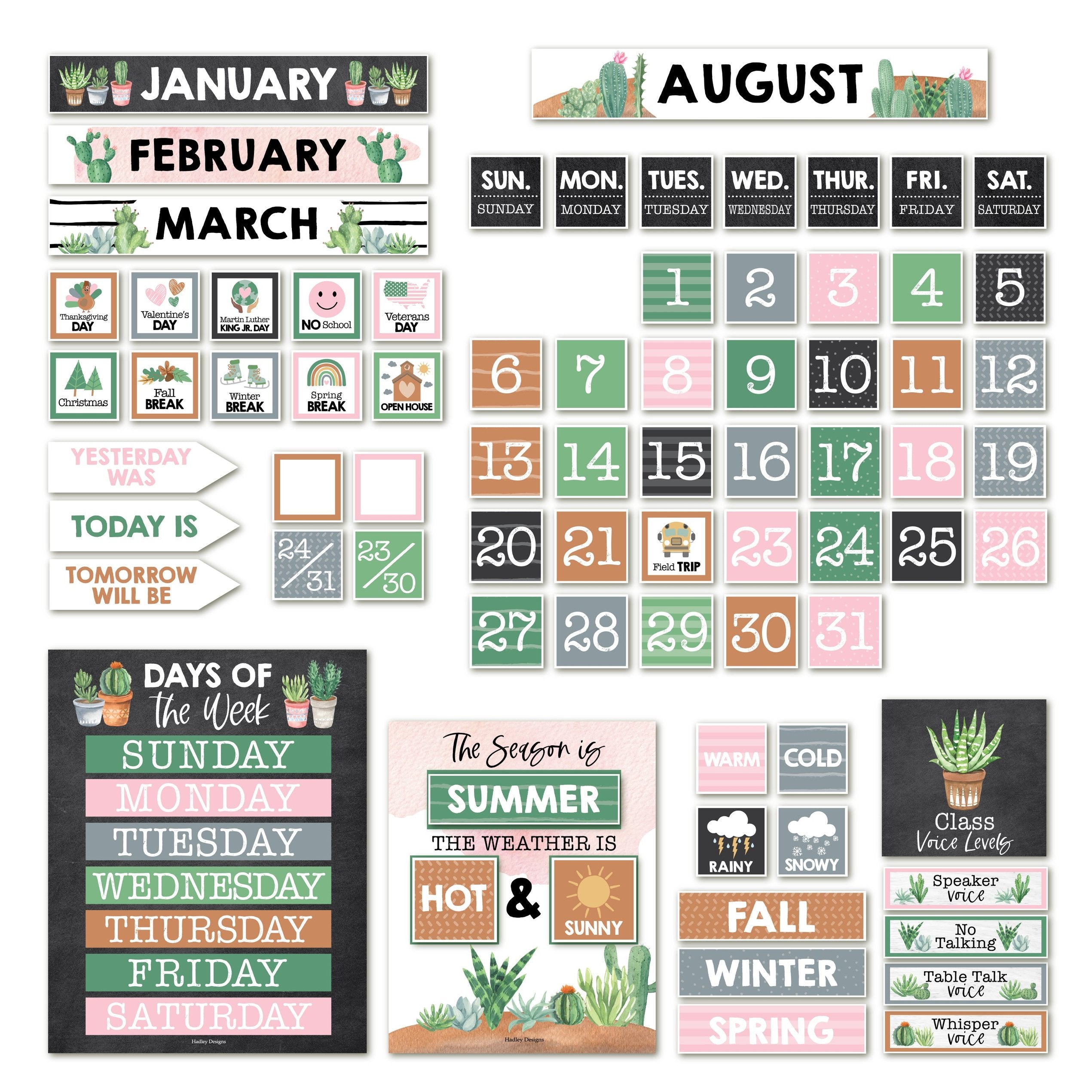 Classroom Calendar | Bulletin Board | Classroom Supplies